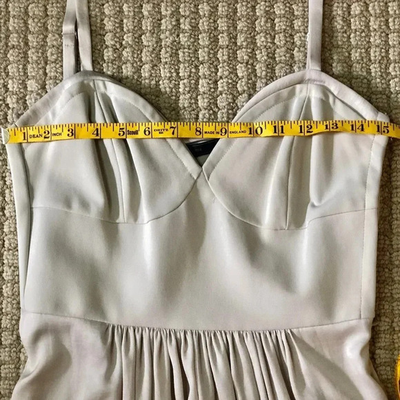 BCBG MAXAZRIA Floor Length "Oatmeal" Colored Dress Size M NWT - Picture 6 of 10